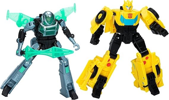 Transformers EarthSpark Cyber-Combiner Bumblebee ve Mo Malto Robot Aksiyon Figürleri, 6 Yaş ve Üzeri Erkek ve Kız Çocukları için Etkileşimli Oyuncaklar