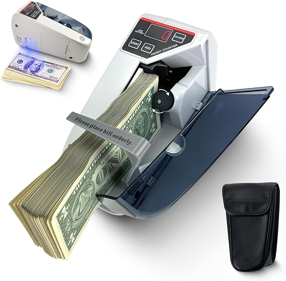 V30 Portable Money Counter with UV Lamp, Bill Counting Machine, 600 Bills/Min