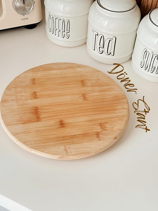 Bambu 360° Döner Standlı Servis ve Sunum Tabağı
