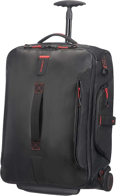 Samsonite Paradiver Light – Travel Bag/Backpack with 2 Wheels S, 55 cm, 51 L, Black (Black)
