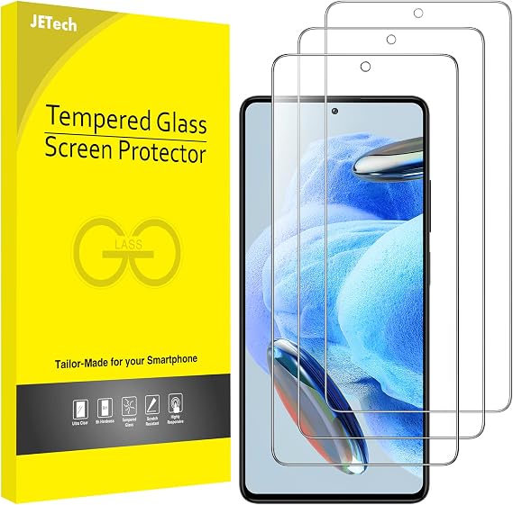 JETech Screen Protector for Redmi Note 12 Pro/Note 12 Pro+ Plus, 3-Pack
