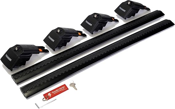 Lockable Aluminum Roof Rack Crossbars | Compatible with Honda CR-V 2012-2018 | Rooftop Cargo Carrier Roof Box | Luggage, Tent Ski Racks Bike Racks | 165lbs Dynamic 496lbs Standing Capacity (BLACK)