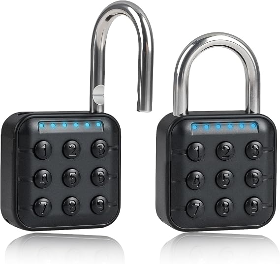 6 Digit Combination Padlock Gym Locker Lock Black IP55 Waterproof
