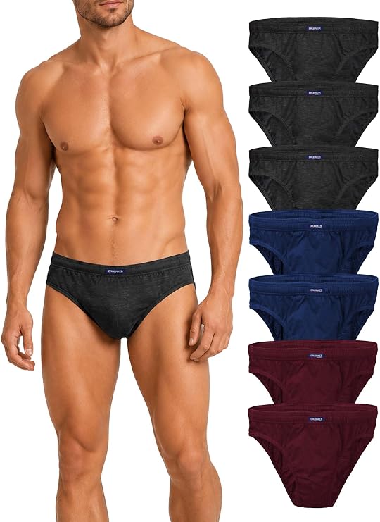 BRUBAKER Pack of 7 Men's Cotton Briefs