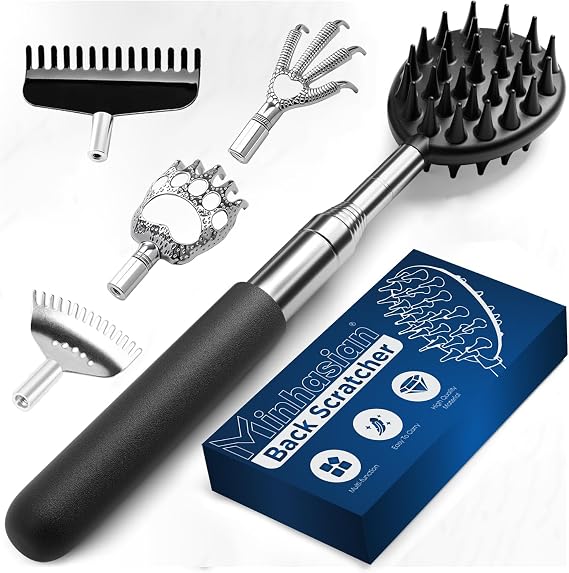 Back Scratcher Extendable Backscratchers Telescopic Portable Back Scratchers Pack of 5Pcs for Men and Women Perfect for Itching Relief and Relaxation