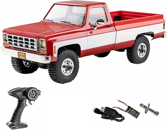 1/18 RC Crawler K10 4WD Brushed RTR RC Car RC Model 4WD Hobby RC Crawler Remote Control Car With LED Lights 3-Ch 2.4GHz Transmitter For Adults