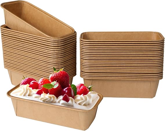 50 Pieces Disposable Bread Paper Moulds 15.5 x 5.4 x 5.4 cm