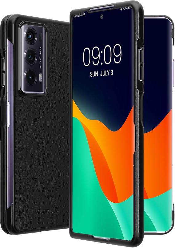 kwmobile Case Compatible with Honor Magic V2 - Protective Case for Mobile Phone in PU Leather Black
