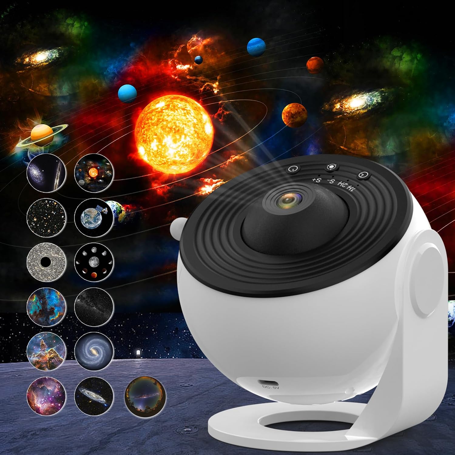 Star Projector, Planetarium Projector Galaxy Projector for Bedroom, 360 Degree Rotation Galaxy Night Light, Large Projection Area with 4K Replaceable 13 Galaxy Discs Kids Adults