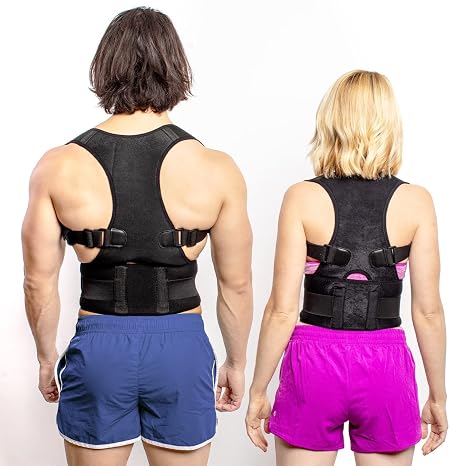 Posture Corrector for Women and Men, Adjustable Shoulder Corrector & Back Brace, Improves Posture and Provides Lumbar Support for Lower and Upper Back Pain (L)