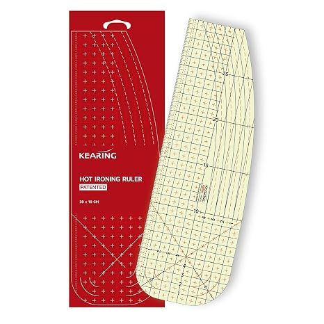 KEARING 30x10cm Metric Hot Hem Ruler - 4R 3R Resin Curved Ironing Tool