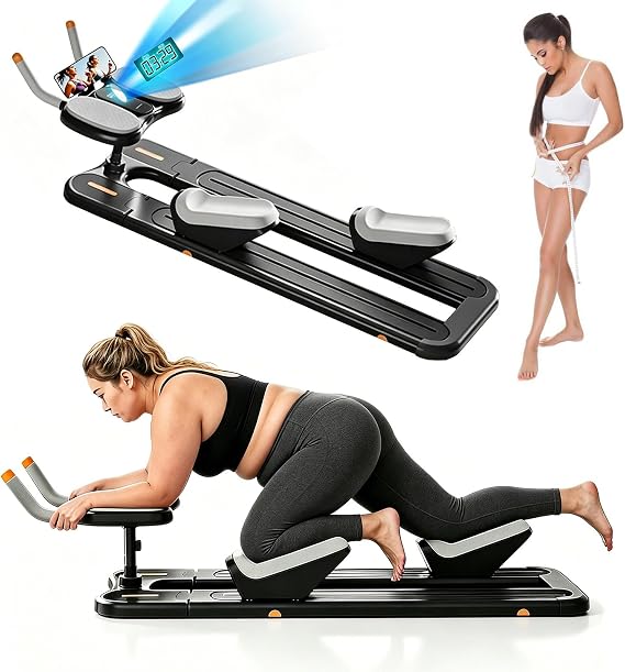 Multi-Functional Core Crawler Trainer, Spine Twist Stretch Machine, Adjustable Knee Glide Workout Machine for Home Gym, Full-Body Toning Equipment for Legs, Hips, Abs and Glutes