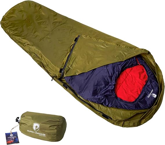 Alpin Loacker Bivouac Bag Waterproof and Ultralight I Breathable Sleeping Bag Protective Cover and Sleeping Bag Cover I Bivvy Sleeping Bag I Only 400 g