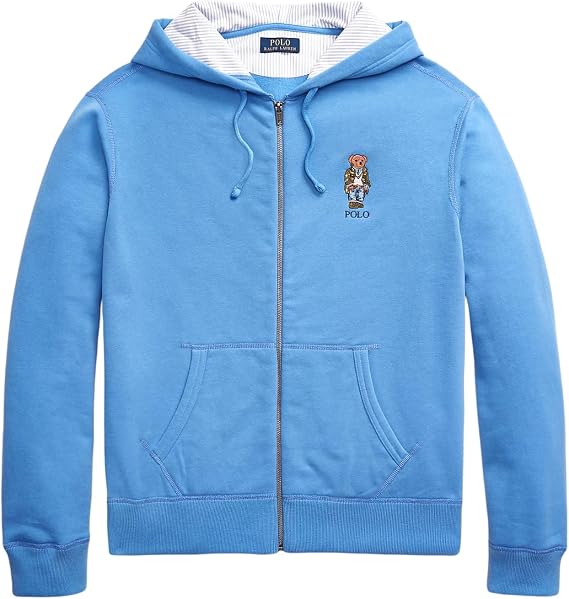 Polo Ralph Lauren メンズ ポロシャツ ベア フリース フルジップ パーカー Us、アルファ、xl、レギュラー、レギュラー、アイランドブルー