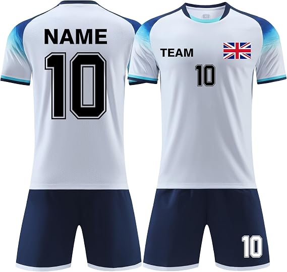 ORYG Personalised Football Shirts Kit for Men Boys Girl Kids Football Kit Football Tracksuit with Name Number Logo