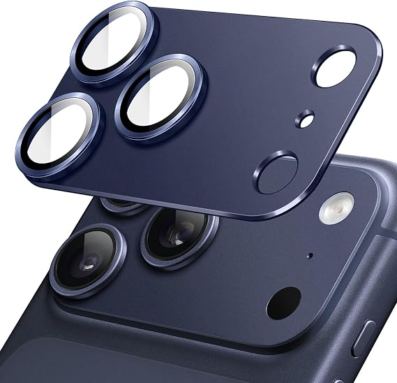 JETech Camera Lens Protector for iPhone 17 Pro Max, Deep Blue, 1-Pack