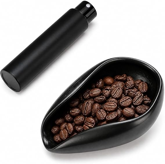 2 Pack Ceramic Coffee Dosing Cup & Spray Bottle Set for Coffee Brewing