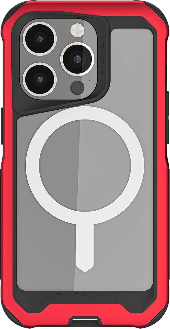 GHOCAS3090 Ghost Tech Atomic Slim for iPhone 14 Pro Red Magsafe Shockproof