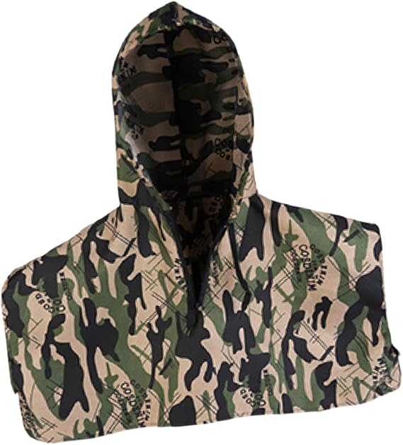 Dustproof Scarf, Hat Neck Cover, Shoulder Drape for Factories, Green and Yellow