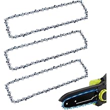 6" Pruning Chainsaw Chain Replacement for RYOBI P25013,P25013BTL 18V Pruning Chainsaw,RY6C1 Mini Saw Chain,38 Drive Links 0.043" Gauge 1/4" LP Pitch (3 Pack)