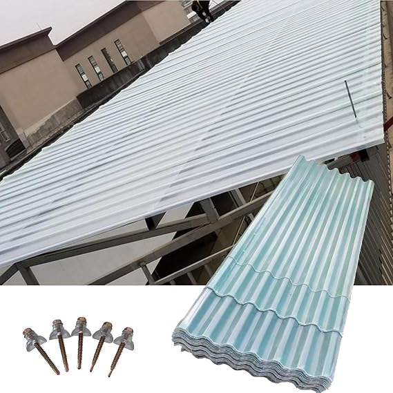 Oluklu Çatı Kaplama Levhaları, Sera için Şeffaf Çatı Panelleri, 1 mm Doğal Işık Panelleri, Yalıtımlı Çatı Kaplama Levhaları, Bahçe Sundurma, Carport için