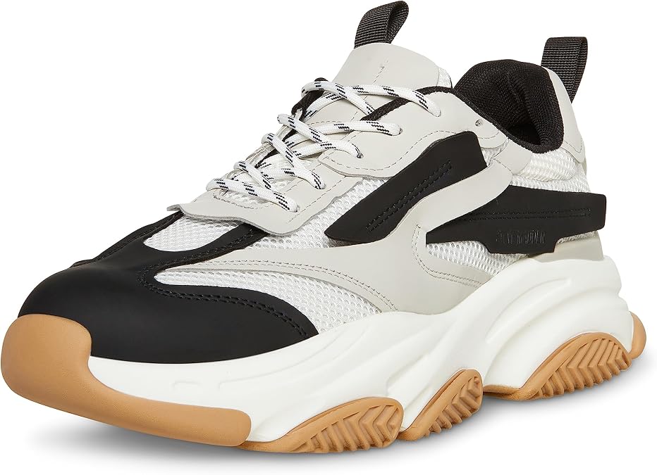 Steve Madden Men's Possess Sneaker, White Multi, 9.5