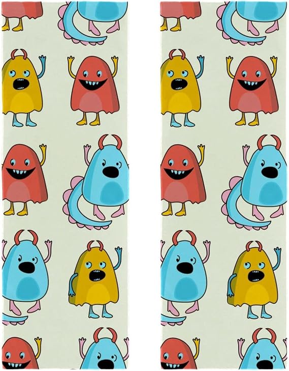 2 Pcs Soft & Breathable Microfiber Towel Monster Absorbent Chilly Towel Quick Drying Suit for Yoga, Swiming, Gym,Travel, Beach, Sport