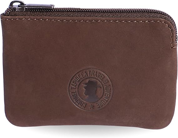 Coronel Tapiocca Feliciano, Men’s Men's Wallets - Men's Wallet with Coin Pocket - Casual Men's Wallet - Large Capacity Men's Card Holder Wallet with Zipper Closure, Marrón,