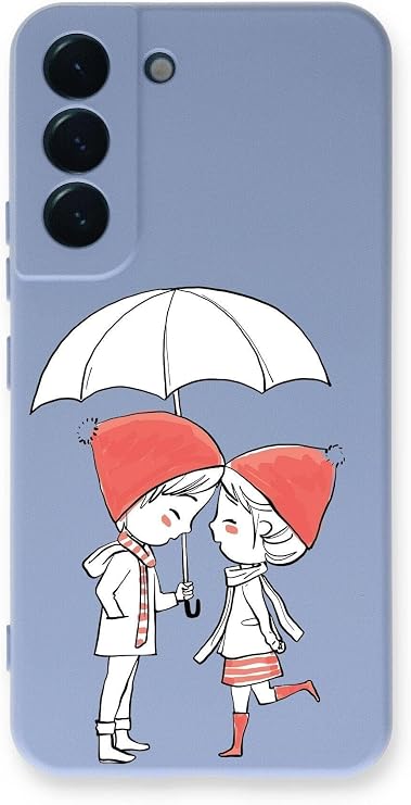 PrintiFy Samsung Galaxy S22 Plus Uyumlu Lansman Kılıf Aşk Tasarımlı Içi Kadife Kapak-lila