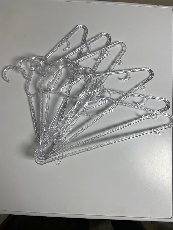 Şeffaf Plastik Askı Seti, 6'lı Paket, Dayanıklı Organizasyon Askıları