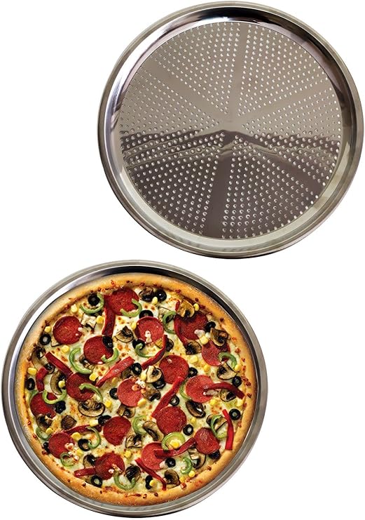 5DM-Delikli Çelik Pizza Ve Lahmacun Tepsisi 28 cm