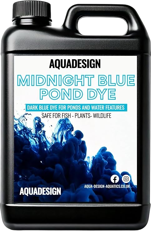 AquaDesign MIDNIGHT BLUE Liquid Pond Dye 2500ml For Ponds And Water Features TREATS 12,500L