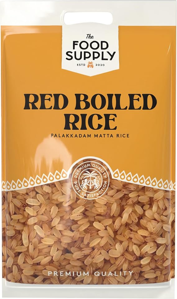 Palakkadan Matta Rice (Red Boiled, Unpolished) Kerala Rosematta Nutritious and Flavorful (5kg)