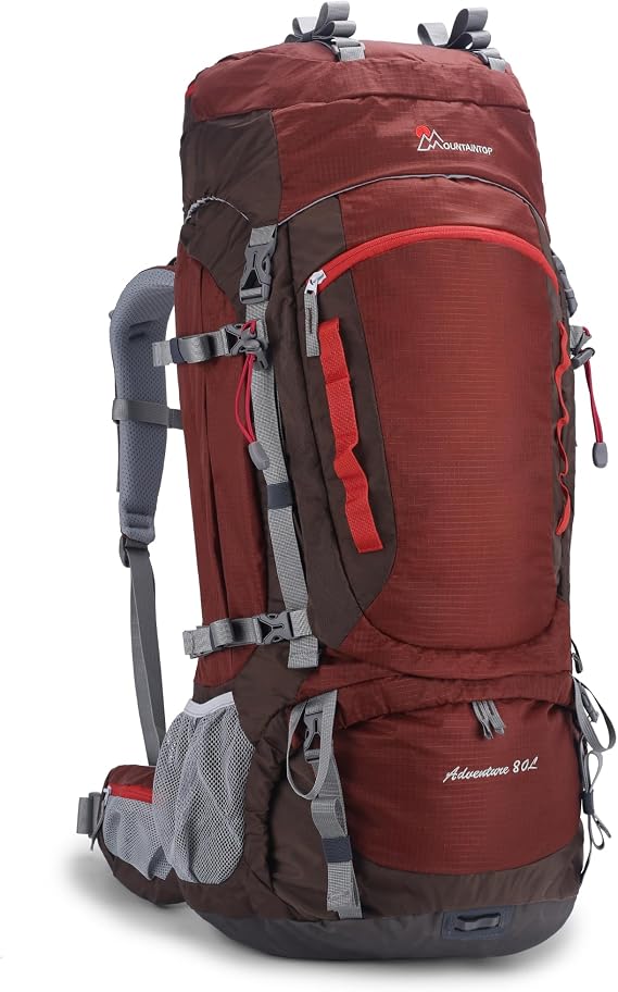 MOUNTAINTOP マウンテントップ Backpack, 21.1 gal 80 L Mountain Climbing Backpack, Waterproof, Large Capacity, Lightweight, For Tent Camping, Hiking Backpack, Large Size, Camping, Disaster Prevention
