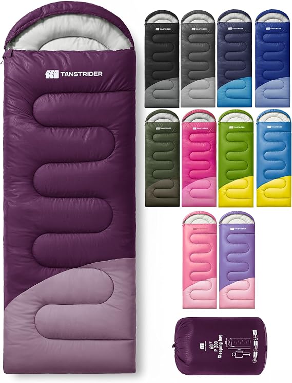 Sleeping Bags for Adults Warm Weather,Backpacking Compact Lightweight Camping Sleeping Bag with Compression Sack for Kids,Camping Essentials Gear for Hiking,Travel,Climb,Outdoor, Indoor