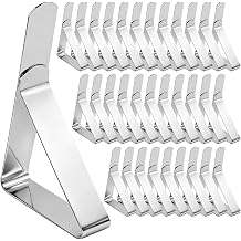 32 Pack Tablecloth Clips for Outdoor Tables, Stainless Steel Picnic Table Cloth Clips Holder for Restaurant Camping Wedding Party