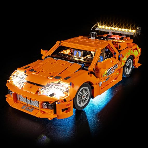 GEAMENT LED Light Kit Compatible with LEGO Fast and Furious Toyota Supra MK4 Building Blocks Model - Lighting set for Technic 42204 (Model Set Not Included)