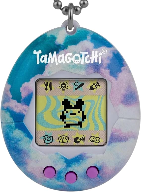 TAMAGOTCHI 42948NBNP Original Bandai Sky Case with Chain - The Original Virtual Reality Pet, Blue