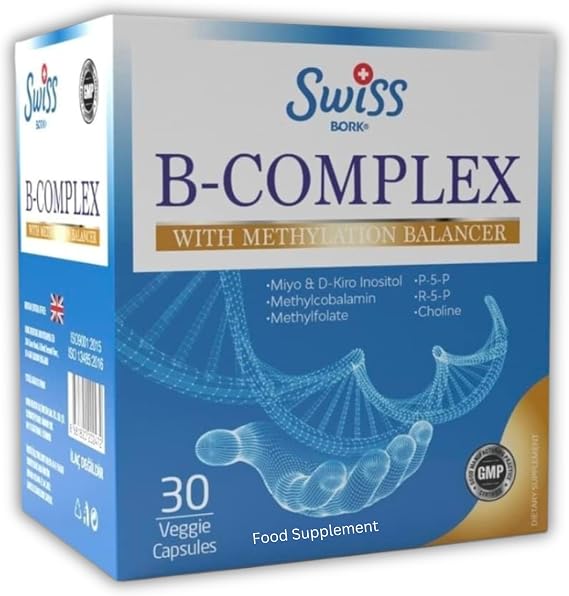 Swiss Bork® B Complex with Methylation Balancer 30 Vegan Kapsül