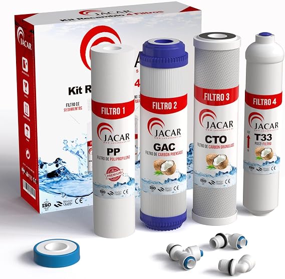 JACAR Coconut Universal 4 Stage Reverse Osmosis Filters Pack