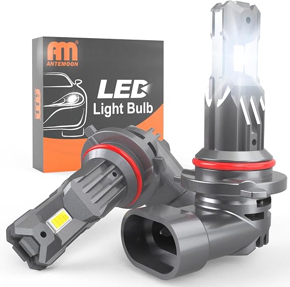 HB3 9005 LED Headlight Bulbs, 100W 20000LM 600% Brighter 6500K Cool White 12V LED High Low Beam Bulb, Wireless Halogen Replacement, Non-polarity Plug and Play, Pack of 2