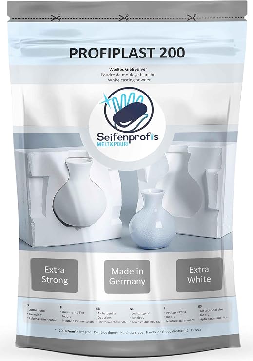 Profiplast 200 Casting Powder, White, 900 g, Air Hardening & Odourless, Casting Compound Relief Casting Powder, Plaster Powder for Casting