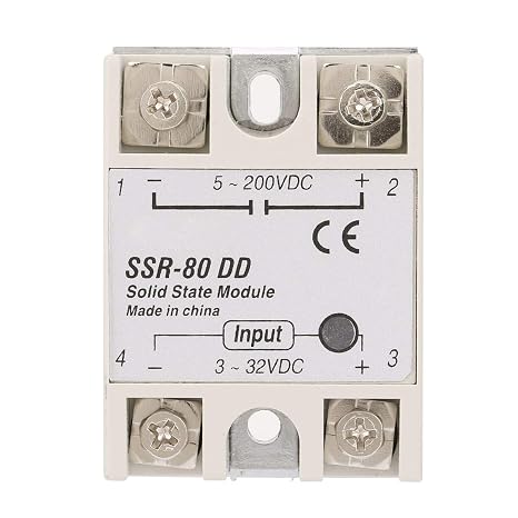 Solid State Relay DC to AC with Heatsink Input Voltage DC 3-32V Load Voltage Industrial Automation Process