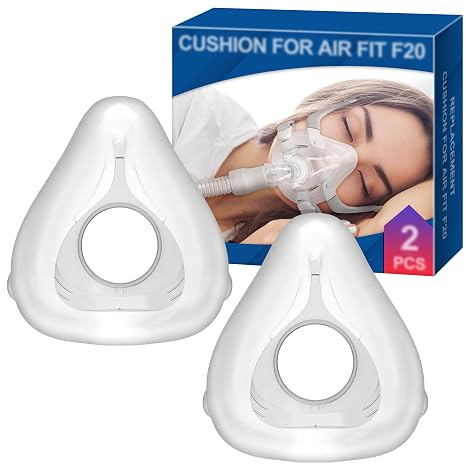 2 Packs Replacement CPAP Mask(M) Compatible with Airfit F20, Reliable Seal & Softer CPAP Accessories, Compatible with Original Frame, Great-Value & Durable Replacement Supplies (Medium)