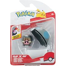 Pokémon PKW3633 Clip'n'Go Poke Ball – Ferkuli & Ağır Poke Topu 5 cm Figürlü