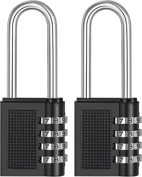 OBD 2 x Combination Locks 4 Digit Code Padlock Heavy Duty Metal Padlock Weatherproof for Gym Locker School Locker Gate Outdoor Shed & Garage