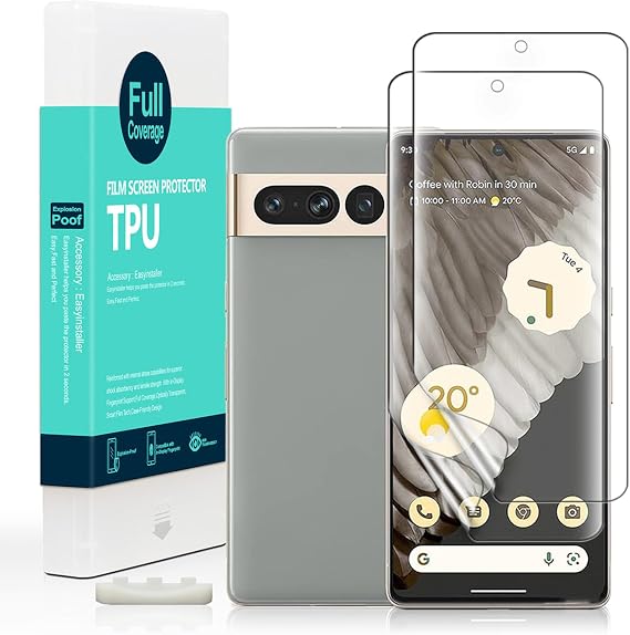 Ibywind 2 Pcs Screen Protector For Google Pixel 7 Pro 5G,Flexible TPU Film,Bubble Free,Easy To Install