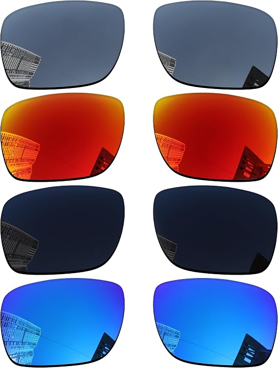 Acefrog 4 Pairs Polarized Replacement Lenses for Oakley Holbrook OO9102 Sunglasses, Perfectly Fit, Shatterproof, Anti-scratch, Value Pack