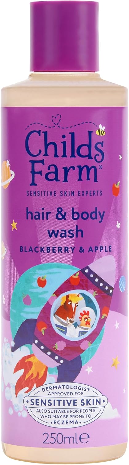 Childs Farm Blackberry and Organic Apple Extract Childrens Hair and Body Shampoo 250ml