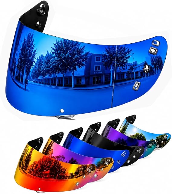 PSLER Shatterproof Helmet Visor for Airform Airmada Airframe pro,Deep Blue